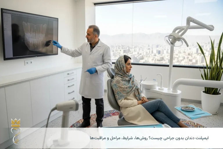 ایمپلنت دندان بدون جراحی چیست؟ روش‌ها، شرایط، مراحل و مراقبت‌ها