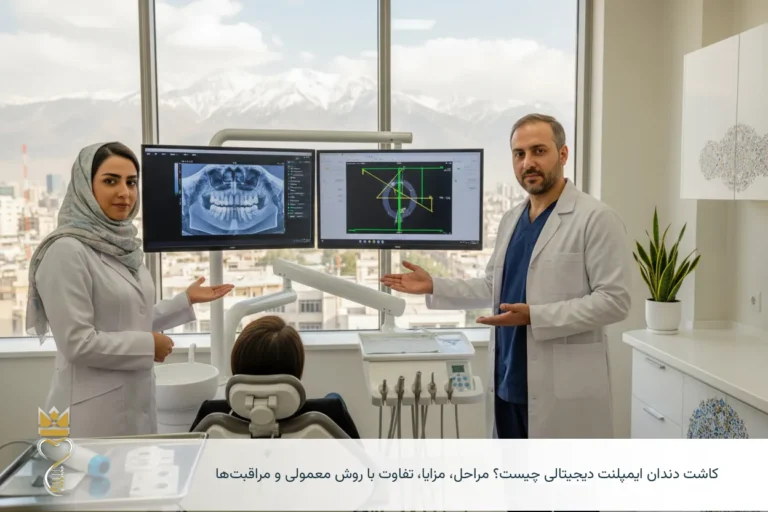 کاشت دندان ایمپلنت دیجیتالی چیست؟ مراحل، مزایا، تفاوت با روش معمولی و مراقبت‌ها