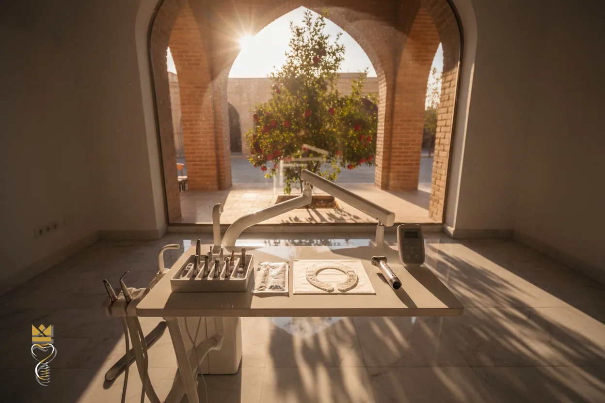 نمایی از ایمپلنت دیجیتال و راهنمای جراحی (گاید)
